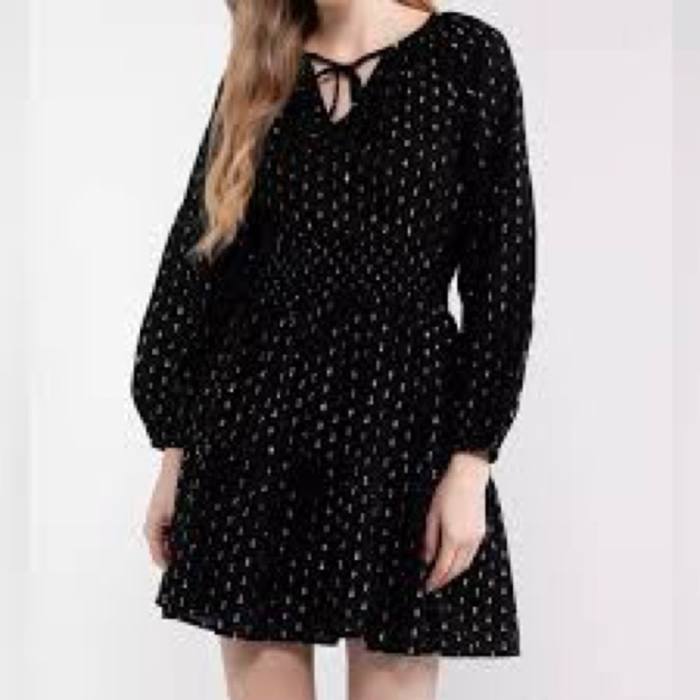Gap NWT XL silver threaded ruched waist LBD dress - perfect for the holidays!